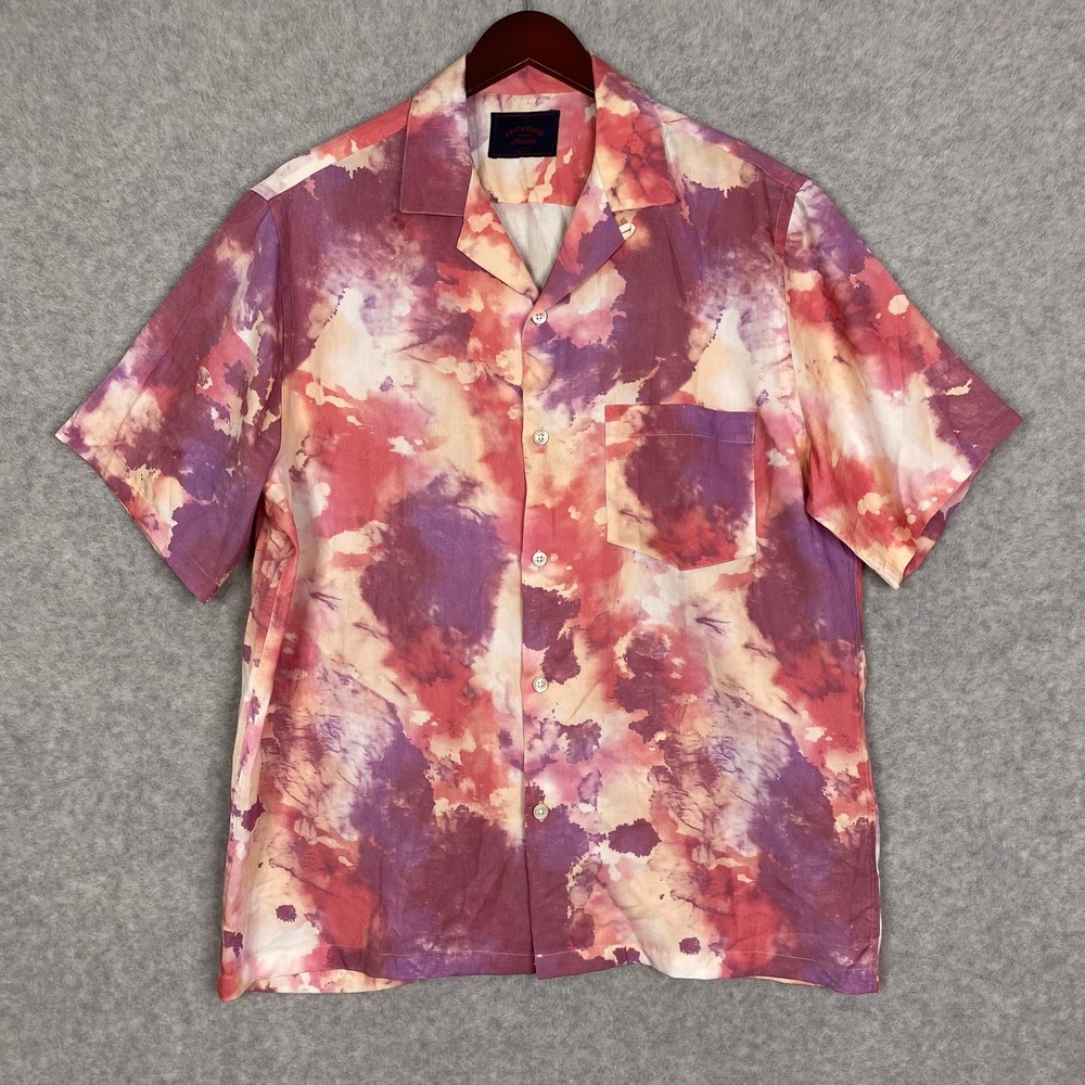 Portuguese Flannel Shirt Mens L Nap Dream Button Up Camp Collar